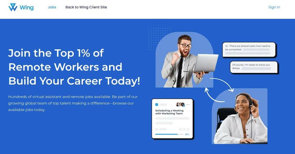 Wing Jobs- Best Virtual Assistant Platforms